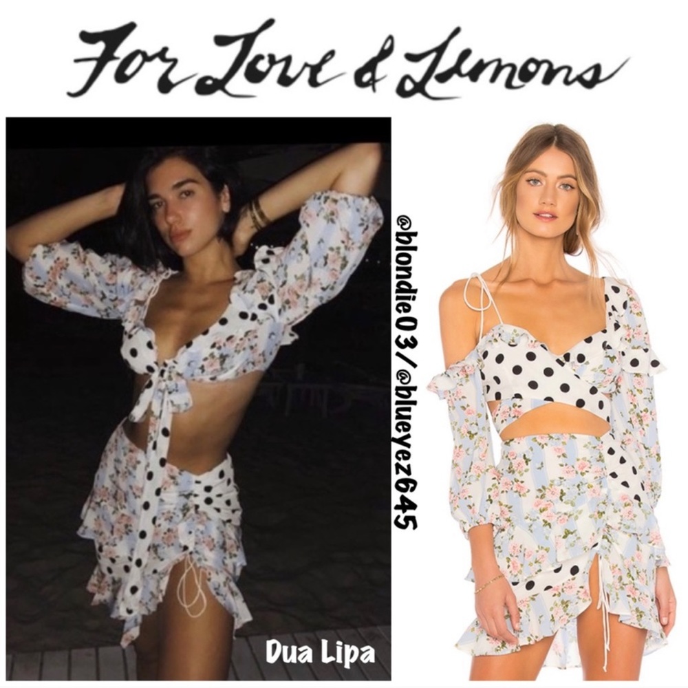For Love & Lemons St Louis - S Skirt Robin Blue